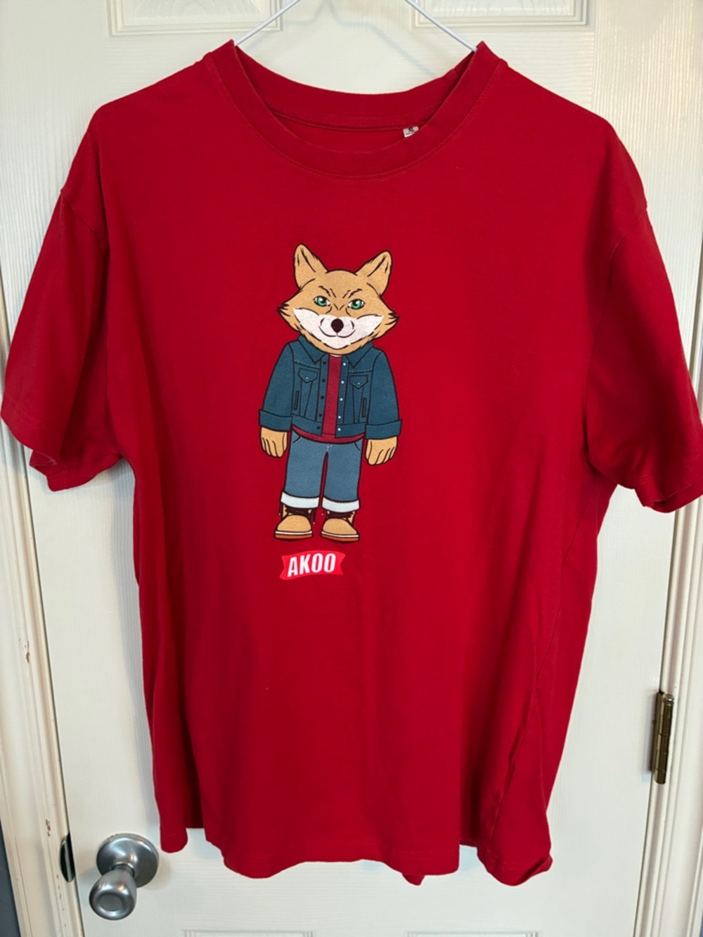 Akoo Red Tee with Fox Graphic